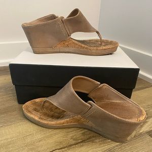 Donald Pliner Tan Wedge Sandals
